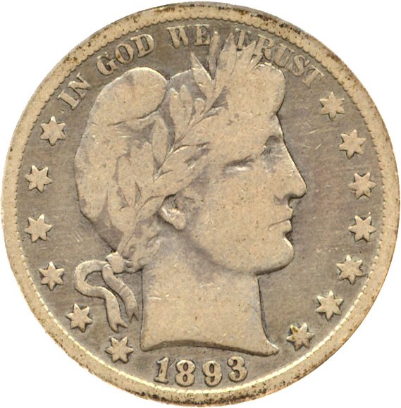 image for: 1893-S 50c DGS VG-8