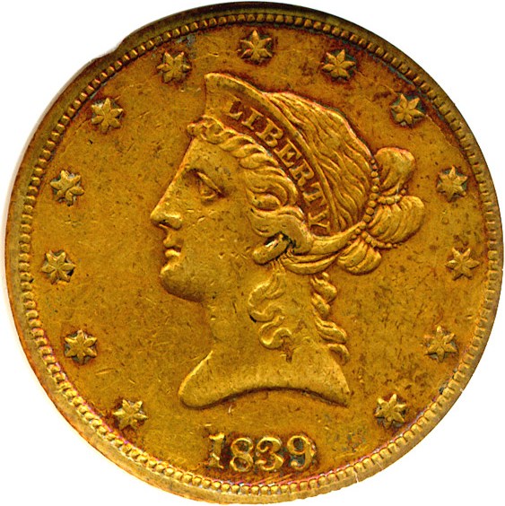 image for: 1839 $10 Type of 1840 ANACS XF45 