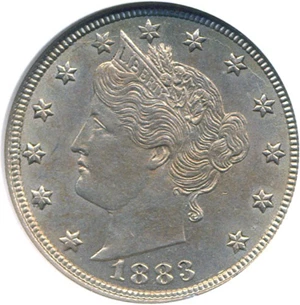 image for: 1883 5c With Cents NGC MS63