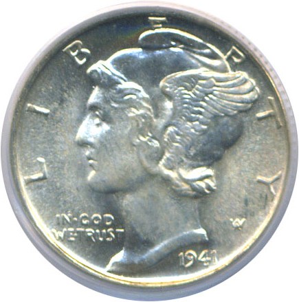 image for: 1941-D 10c  PCGS MS66 FB