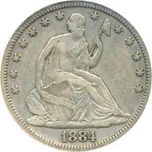 image for: 1884 50c DGS F15 (Lightly Cleaned)
