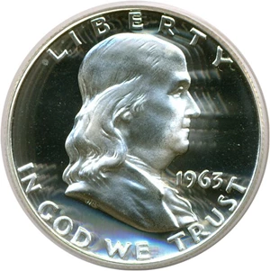 image for: 1963 50c PCGS Proof 67 Cameo