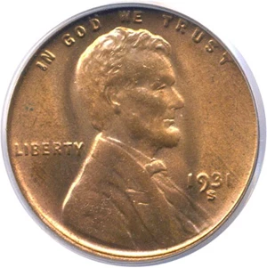 image for: 1931-S 1c PCGS MS64 RD
