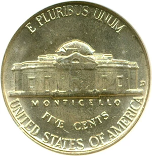 image for: 1955-D/S 5c ANACS MS64