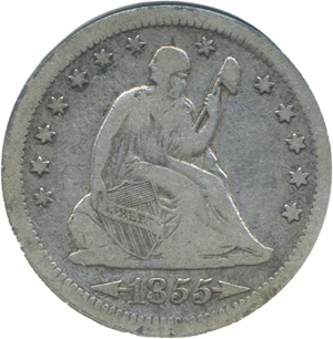 image for: 1855-S 25c With Arrows DGS F15