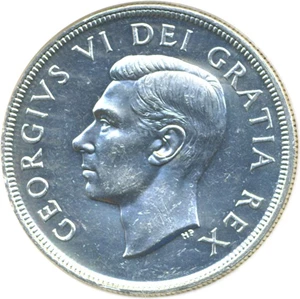 image for: Canada: 1948 $1 DGS AU55 (Lightly Cleaned)