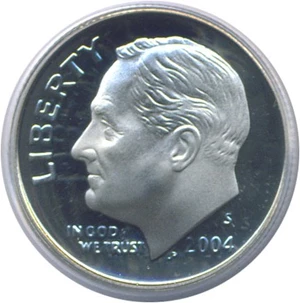 image for: 2004-S 10c PCGS Proof 69 DCameo