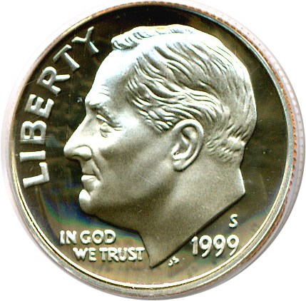 image for: 1999-S 10c  PCGS Proof 69 DCameo