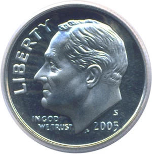 image for: 2005-S 10c PCGS Proof 69 DCameo