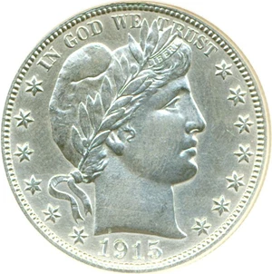 image for: 1915-D 50c DGS AU50 (Cleaned)