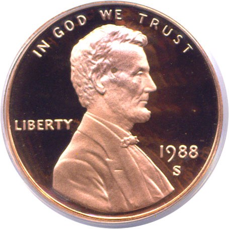image for: 1988-S 1c  PCGS Proof 68 RD DCameo