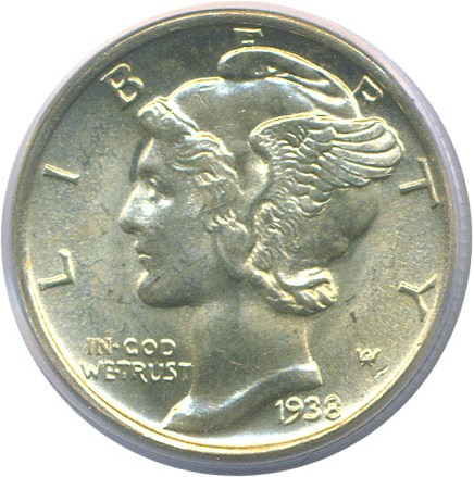 image for: 1938-S 10c  PCGS MS65 FB