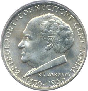 image for: 1936 50c Bridgeport PCGS MS65