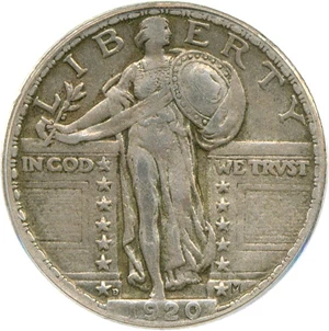 image for: 1920-D 25c PCGS VF30