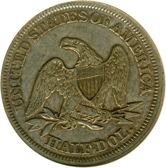 image for: 1852 50c DGS XF45  (Lightly Cleaned)