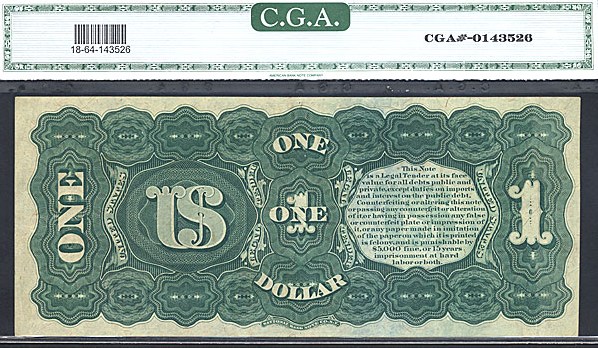 image for: Fr.18 1869 $1  CGA Choice CU64  [K1112631]