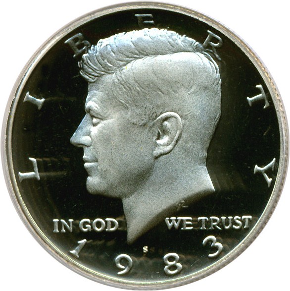 image for: 1983-S 50c  PCGS Proof 69 DCameo