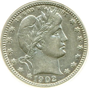 image for: 1902-O 25c DGS XF40 (Lightly Cleaned)
