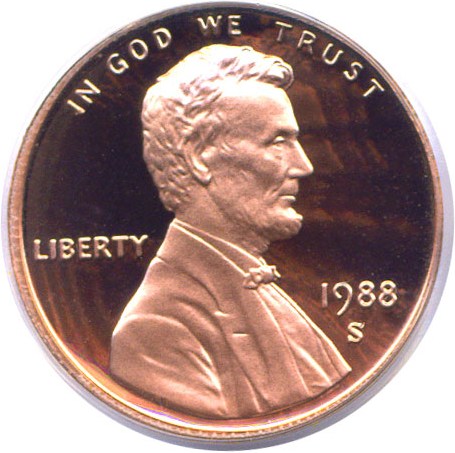 image for: 1988-S 1c  PCGS Proof 69 RD DCameo