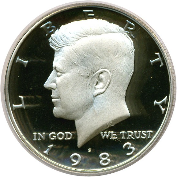 image for: 1983-S 50c  PCGS Proof 68 DCameo