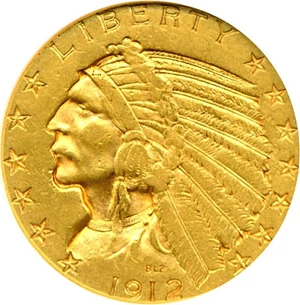 image for: 1912 $5 DGS XF45