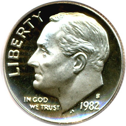 image for: 1982-S 10c  PCGS Proof 69 DCameo