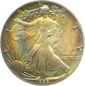 image for: 1988 $1 Silver Eagle PCI MS69 *Color*