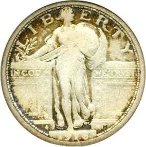 image for: 1916 25c DGS VG10 Standing (Cleaned)