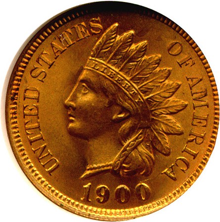 image for: 1900 1c  NGC MS65 RD