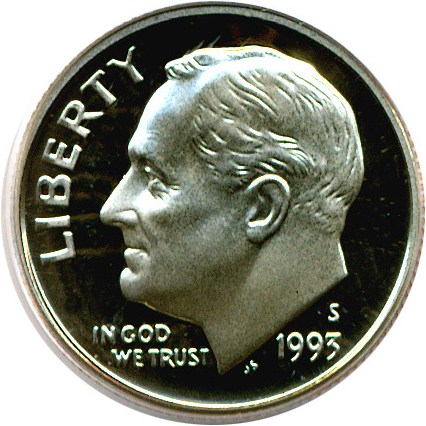 image for: 1993-S 10c  PCGS Proof 69 DCameo