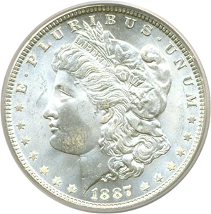 image for: Top 100 VAM: 1887 $1 VAM 12 Alligator Eye PCGS MS64