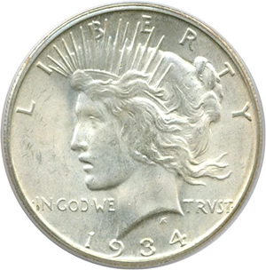 image for: 1934-S $1 PCGS MS64