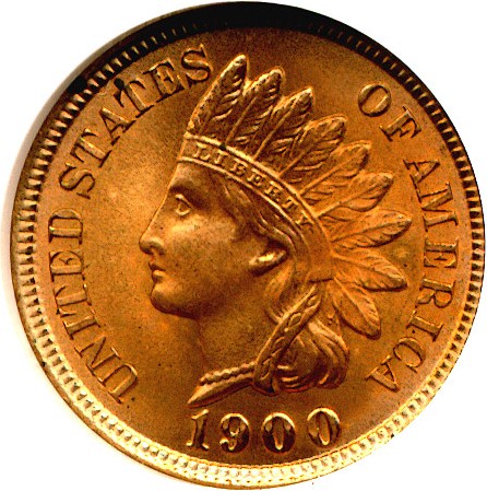 image for: 1900 1c  NGC MS65 RD