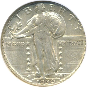 image for: 1930 25c NGC AU58