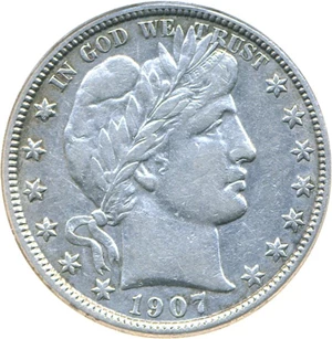 image for: 1907-O 50c DGS XF45 (Cleaned, Lightly Scratched)