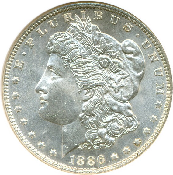 image for: Top 100 VAM: 1886 $1 VAM 17  Doubled Arrows NGC MS64 