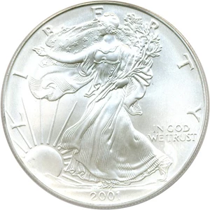 image for: 2001 $1 Silver Eagle PCGS Gem Uncirculated WTC Ground Zero Recovery