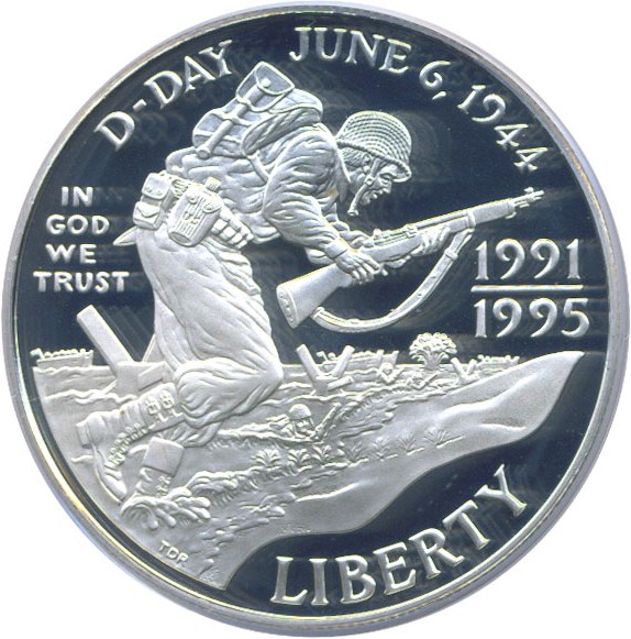 image for: 1991-95-W $1 W.W. II PCGS Proof 69 DCameo