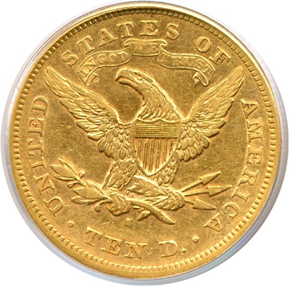 image for: 1874-S $10  PCGS XF40