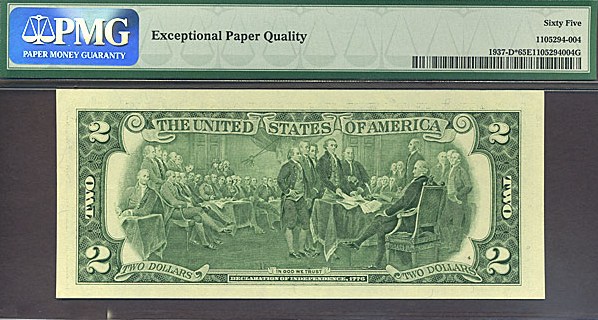 image for: Fr.1937D* 2003 $2  PMG Gem CU65 EPQ [D00002459] *Star* 