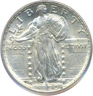 image for: 1920 25c PCGS MS63