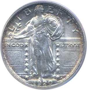 image for: 1920 25c PCGS MS64