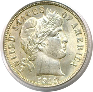 image for: 1914 10c PCGS MS63