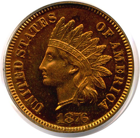 image for: 1876 1c  PCGS Proof 65 RD