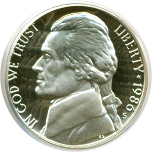 image for: 1986-S 5c PCGS Proof 69 DCameo