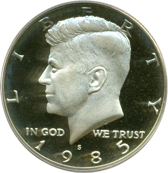 image for: 1985-S 50c  PCGS Proof 69 DCameo