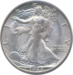 image for: 1944-S 50c PCGS MS65
