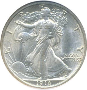 image for: 1916 50c NGC MS64