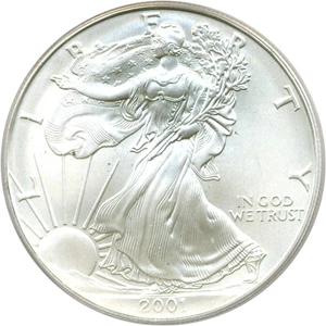 image for: 2001 $1 Silver Eagle PCGS MS68 - WTC Recovery