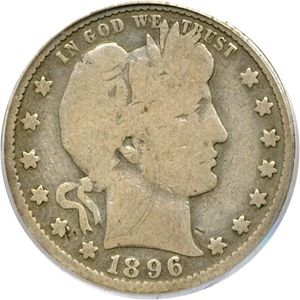 image for: 1896-S 25c PCGS VG-8